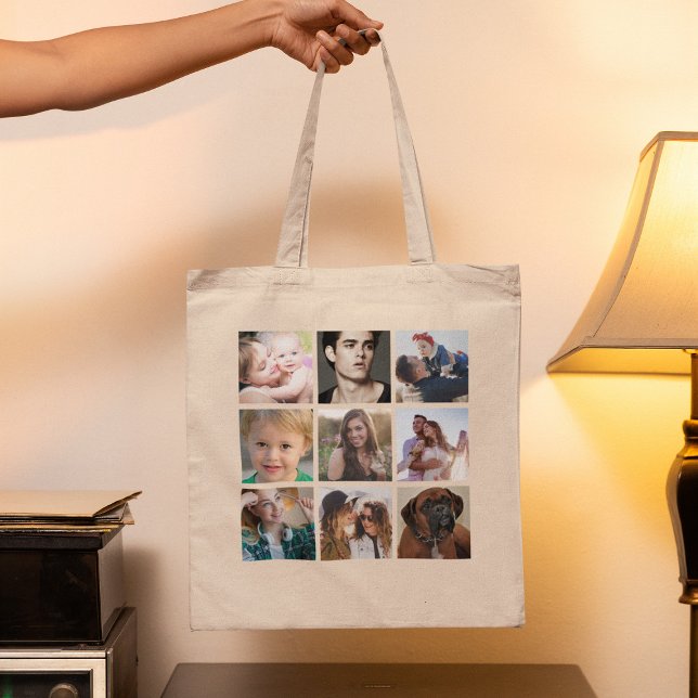 Bolsa Tote Colagem de Fotos Personalizada (Criador carregado)