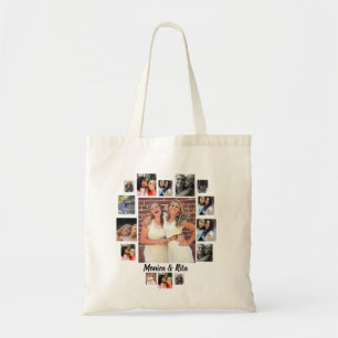 Bolsa Tote Colagem de Fotos Personalizada dos Melhores Amigos