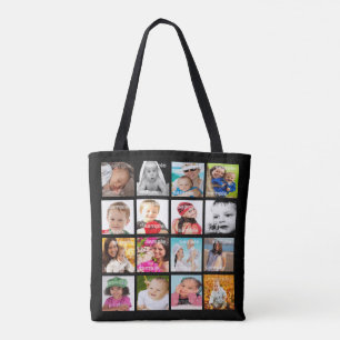 Bolsa Tote Colagem de Fotos Personalizada Exclusiva