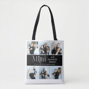 Bolsa Tote Colagem de Fotos Sentimentais Mimi Lembrança