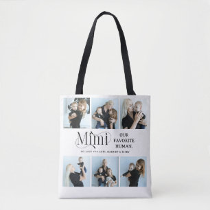 Bolsa Tote Colagem de Fotos Sentimentais Mimi Lembrança