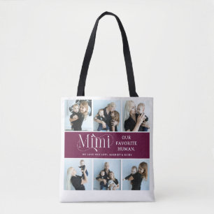 Bolsa Tote Colagem de Fotos Sentimentais Mimi Lembrança