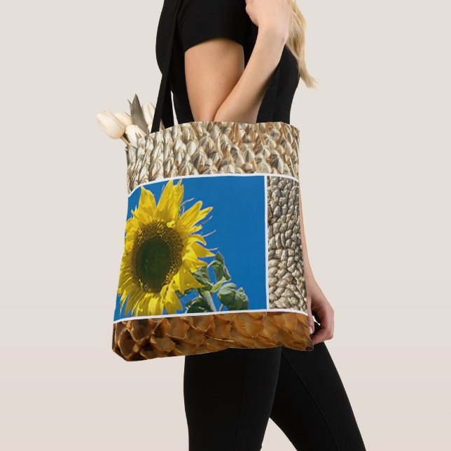 Bolsa Tote - Colagem de Girassol (Close Up)