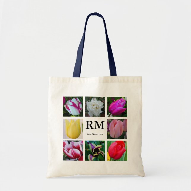 Bolsa Tote Colagem de Tulipas nº 1 Tote Bag (Frente)