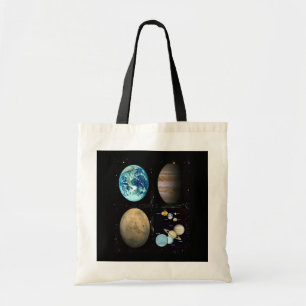 Bolsa Tote Colagem do sistema solar dos planetas