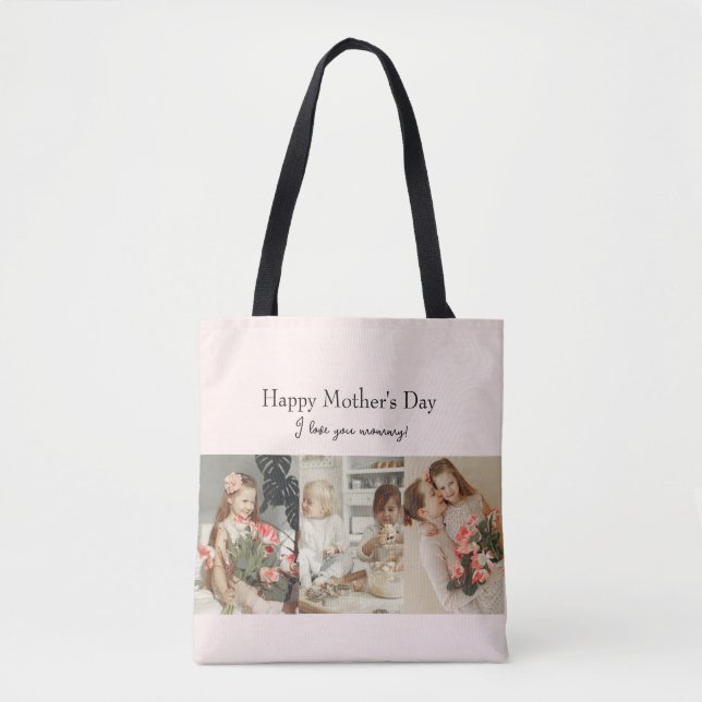 Bolsa Tote Colagem e mensagem de fotos - Presente personaliza (Frente)