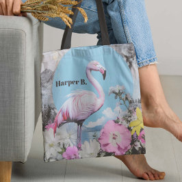 Bolsa Tote Colagem Flamingo Cor-de-Rosa