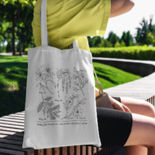 Bolsa Tote Colagem Floral Botânica