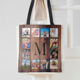 Bolsa Tote Colagem Fotográfica Personalizada da Família Madei