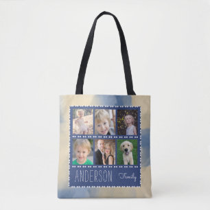Bolsa Tote Colagem Personalizada da Família Fotografias 6