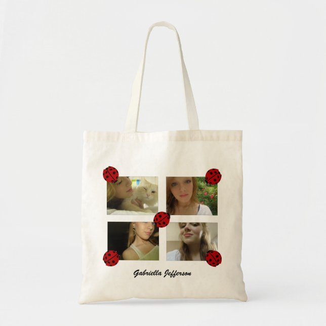 Bolsa Tote Colagem personalizada da imagem: Sacola do (Frente)