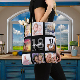 Bolsa Tote Colagem personalizada de fotos de 18 anos, garota