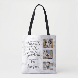 Bolsa Tote Colagem Personalizada de Fotos do Memorial Pet 