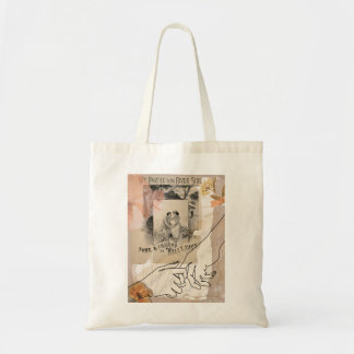 Bolsa Tote Colagem Romântica Floral Antiga à Beira-Rio