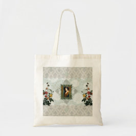 Bolsa Tote Colagem Vintage Retro com rendas e flores