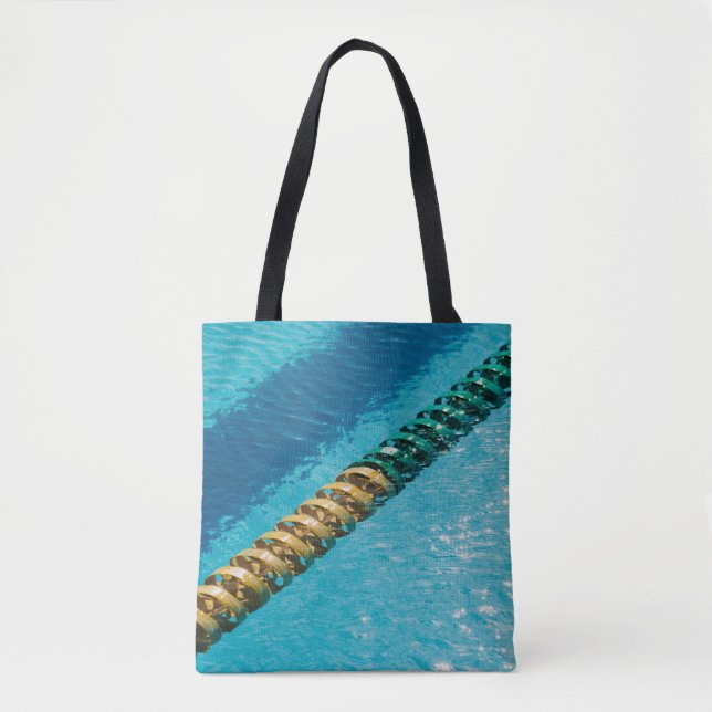 Bolsa Tote Colar azul e branco em corpo azul de quê (Frente)