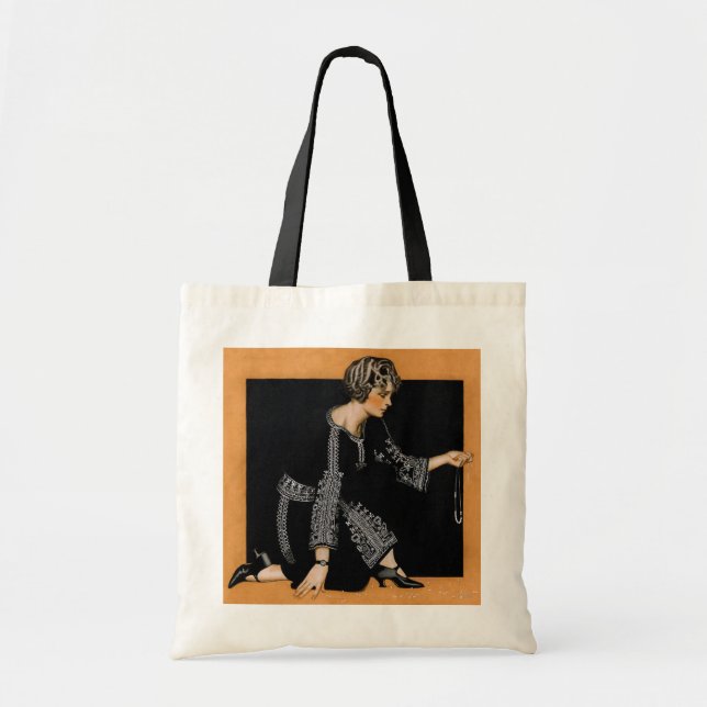 Bolsa Tote Colar quebrada da pérola (Frente)