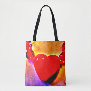 Bolsa Tote Colar vermelha do coração