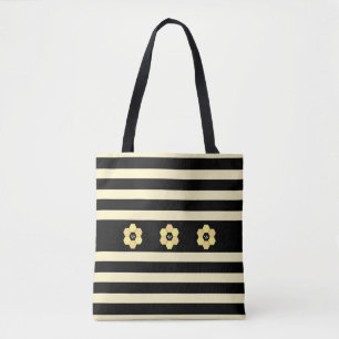 Bolsa Tote Colas de abelhas em Striped