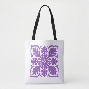 Bolsa Tote Colcha Havaiana Moderna Roxo Real Ilha do Havaí