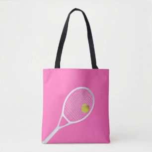 Bolsa Tote Colchete Branca de Tênis Moderno Rosa