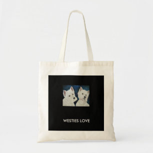Bolsa Tote Coleção animal - saco reusável Westies de Eco