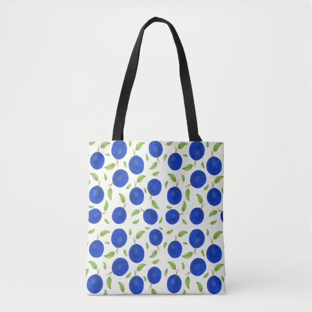 Bolsa Tote Coleção de Ameixas Botânicas Marfim (Frente)