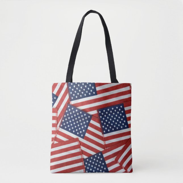Bolsa Tote coleção de bandeiras americanas (Frente)