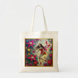 Bolsa Tote Coleção de Fadas de Natal - Cabelo castanho escuro