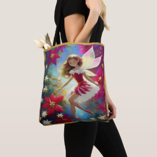 Bolsa Tote Coleção de Fadas de Natal - Cabelo Ginger de Cobre