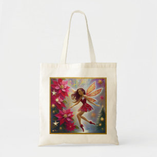 Bolsa Tote Coleção de Fadas de Natal - Cabelo Leve Auburn
