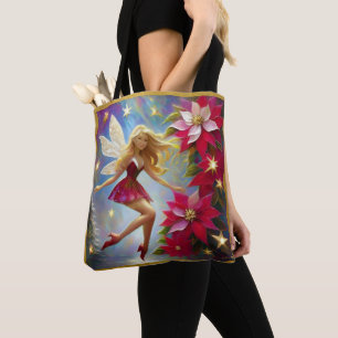 Bolsa Tote Coleção de Fadas de Natal - Cabelo loiro de mel