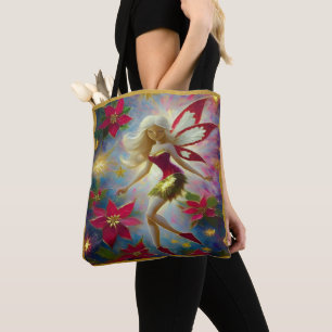 Bolsa Tote Coleção de Fadas de Natal - Cabelo Louro Platinum