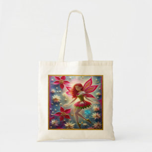 Bolsa Tote Coleção de Fadas de Natal - Cabelo Vermelho