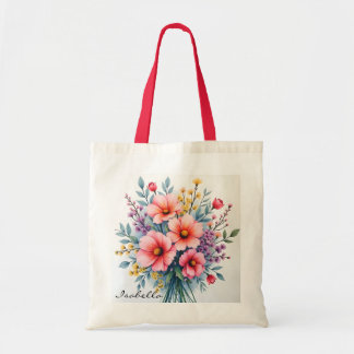 Bolsa Tote Coleção de Luxo Flores Silvestres da Moda