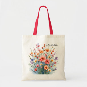 Bolsa Tote Coleção de Luxo Tendência de Flores Silvestres Lin