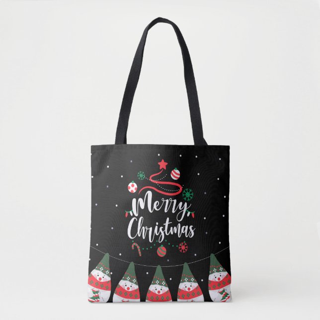 Bolsa Tote Coleção de Saudações Joyful da Jingle Bells (Frente)