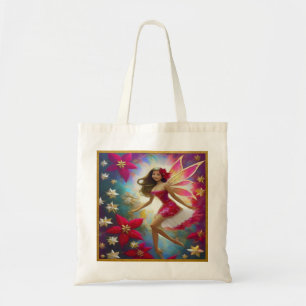 Bolsa Tote Coleção Fada de Natal - Cabelo Castanho Claro