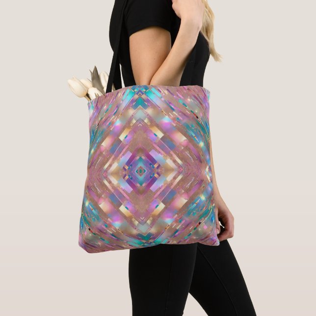 Bolsa Tote Coleção Holográfica Opal Moderna da Glitter (Close Up)