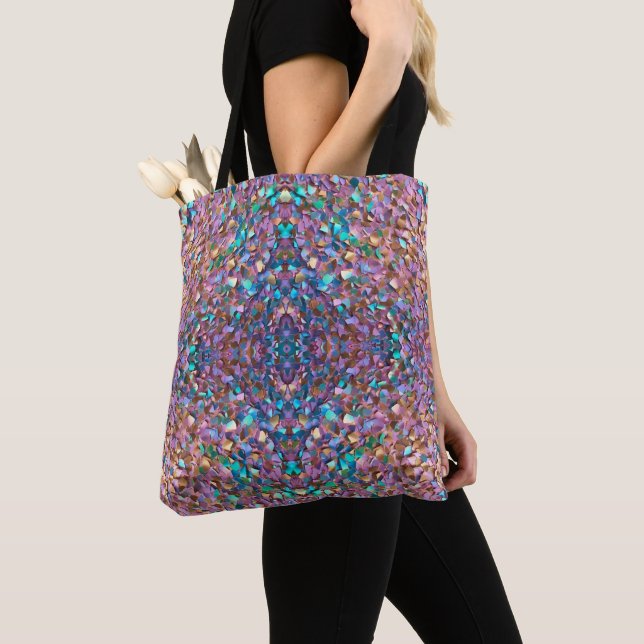Bolsa Tote Coleção Holográfica Opal Moderna da Glitter (Close Up)