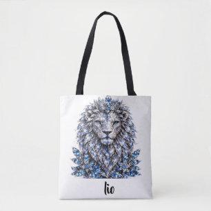Bolsa Tote Coleção Luxo Silver Crystal Leo