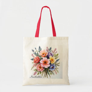 Bolsa Tote Coleção Moderna Luxo de Belas Flores Silvestres
