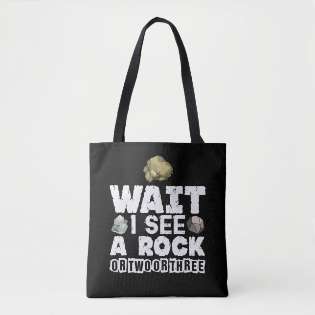 Bolsa Tote Coletor de Rock - Geólogo Mineral Geológico Engraç (Frente)