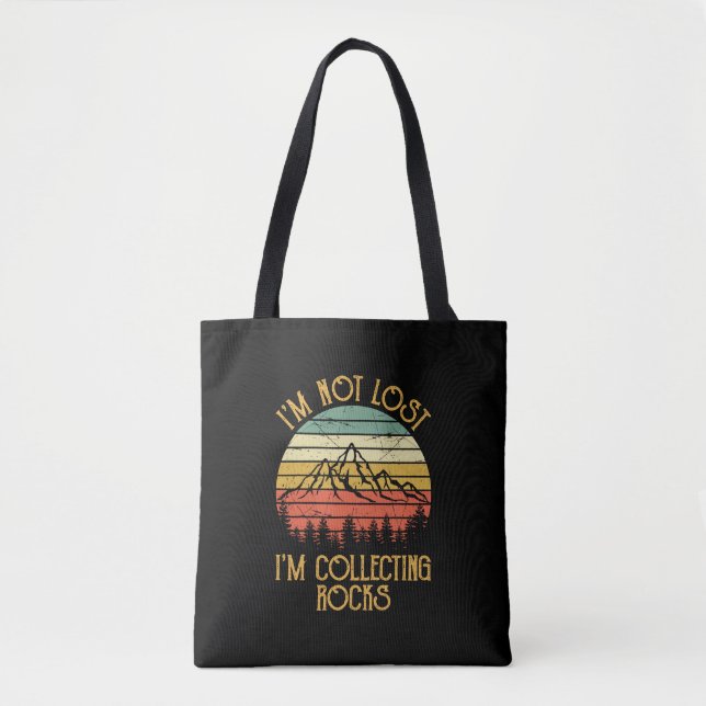 Bolsa Tote Coletor de Rock Não Estou Perdido Estou Colecionan (Frente)