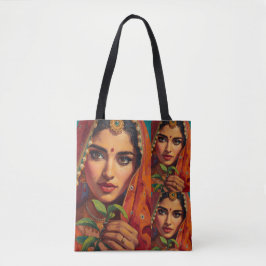 Bolsa Tote Colhedora de Chá Indiana