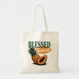 Bolsa Tote Colheita Abençoada Pineapple Papaya Teto Retro