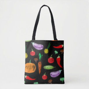 Bolsa Tote Colheita de legumes pimentos de tomate cenoura cog