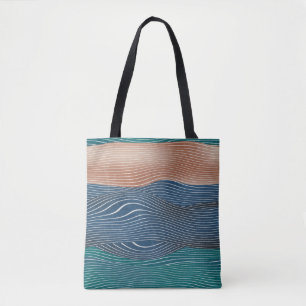 Bolsa Tote Colinas de paisagem natural: padrão uniforme.