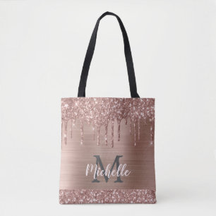 Bolsa Tote Colírio Dourado rosa em metal cor-de-rosa monogram