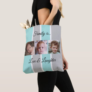 Bolsa Tote Collage adicione suas próprias fotos personalizad